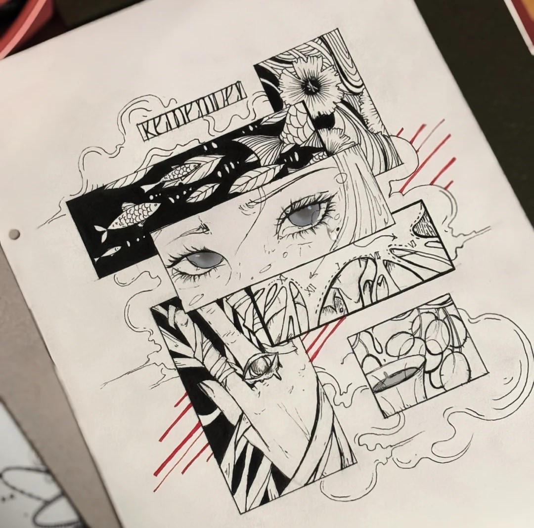 线稿插画